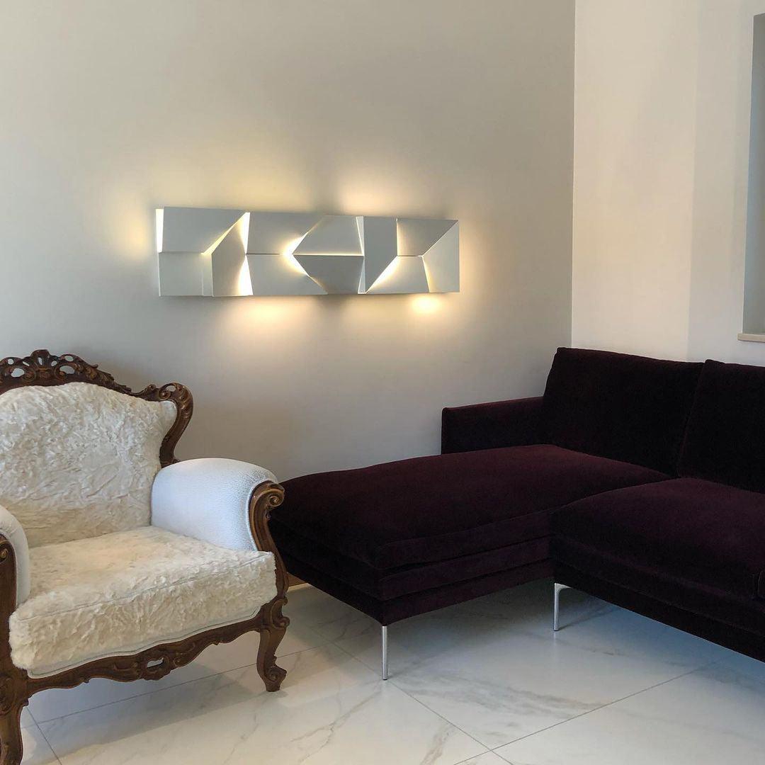 Grid Wall Sconce with Adjustable Brightness