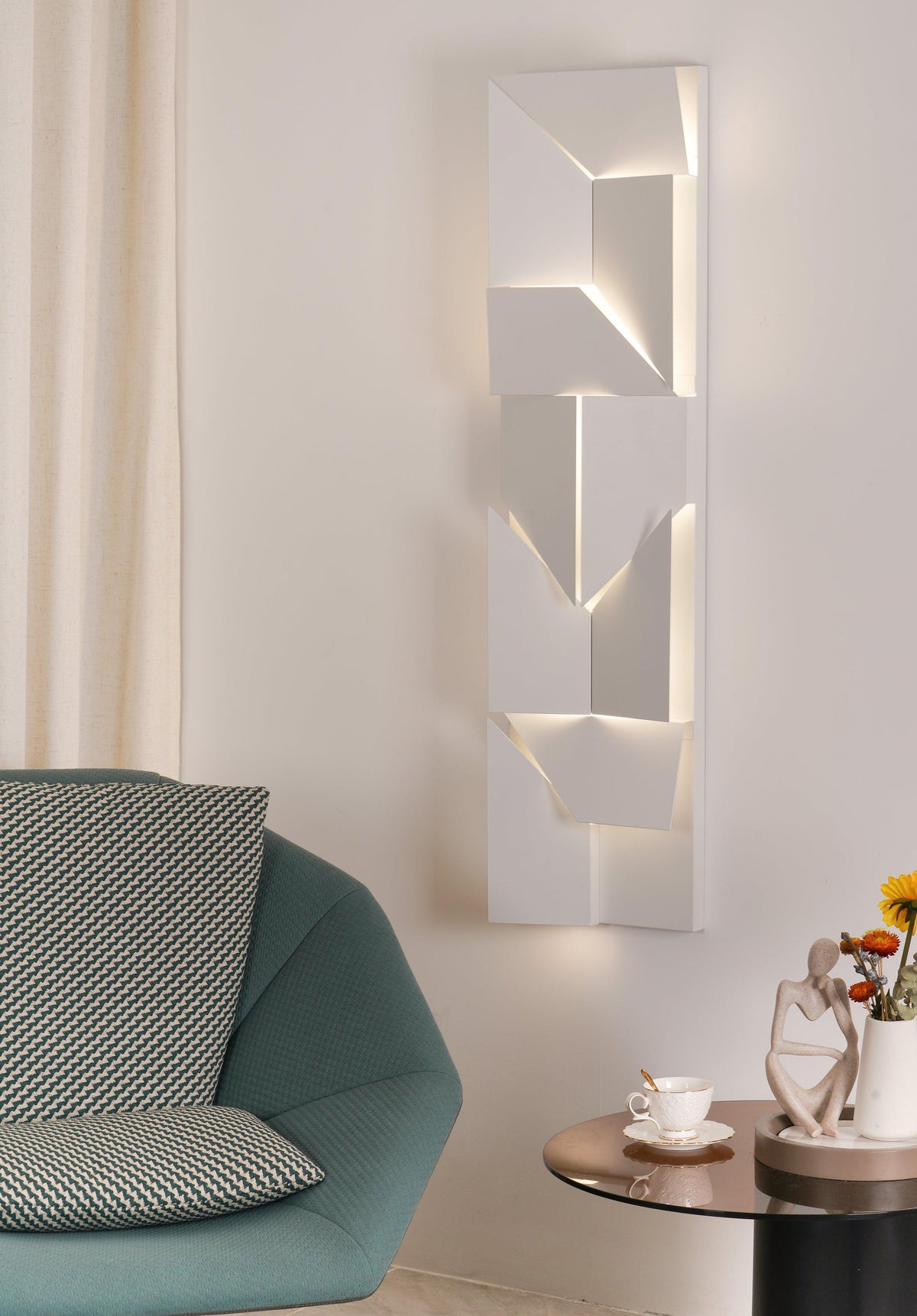 Grid Wall Sconce with Adjustable Brightness