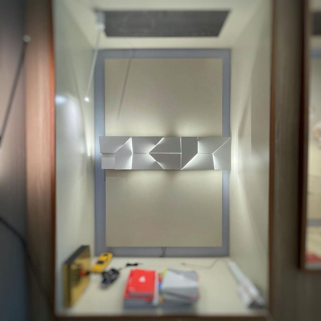 Grid Wall Sconce with Adjustable Brightness