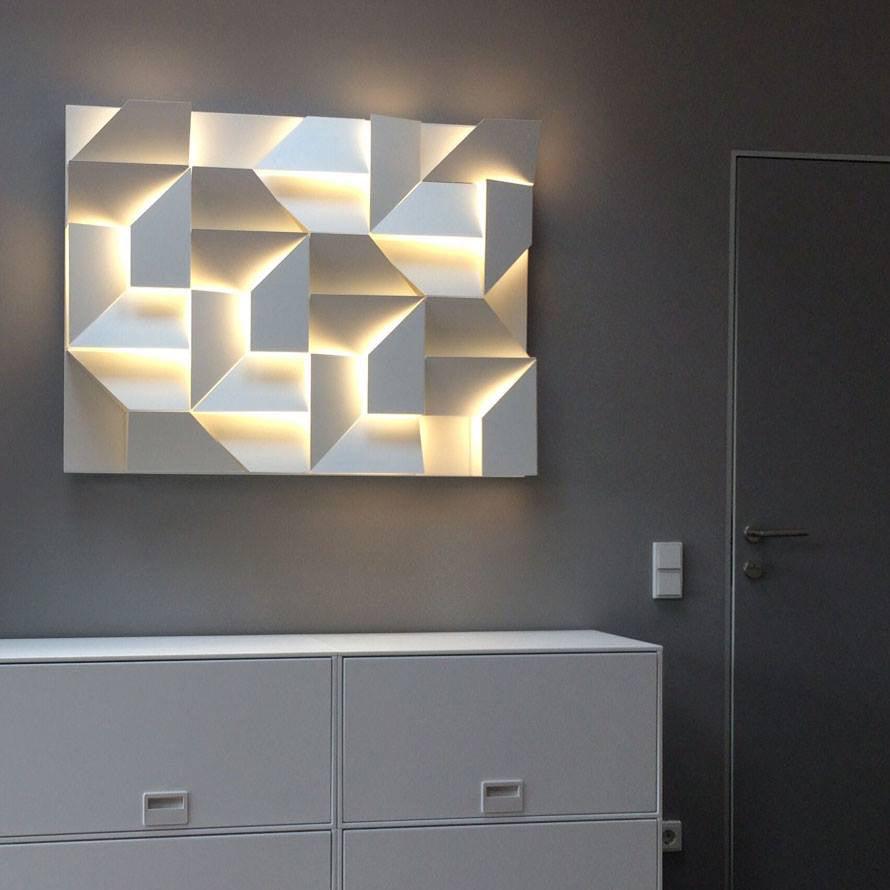 Grid Wall Sconce with Adjustable Brightness