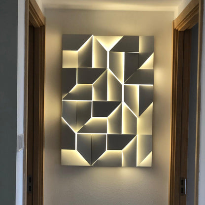 Grid Wall Sconce with Adjustable Brightness
