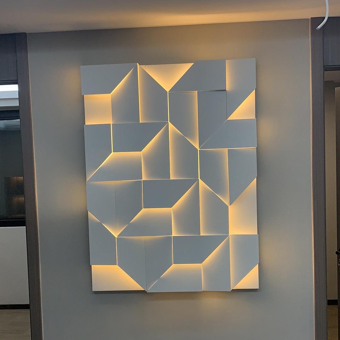 Grid Wall Sconce with Adjustable Brightness