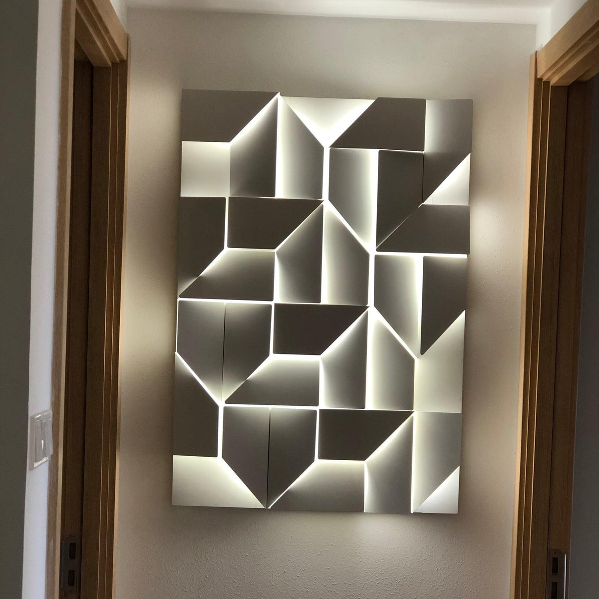Grid Wall Sconce with Adjustable Brightness