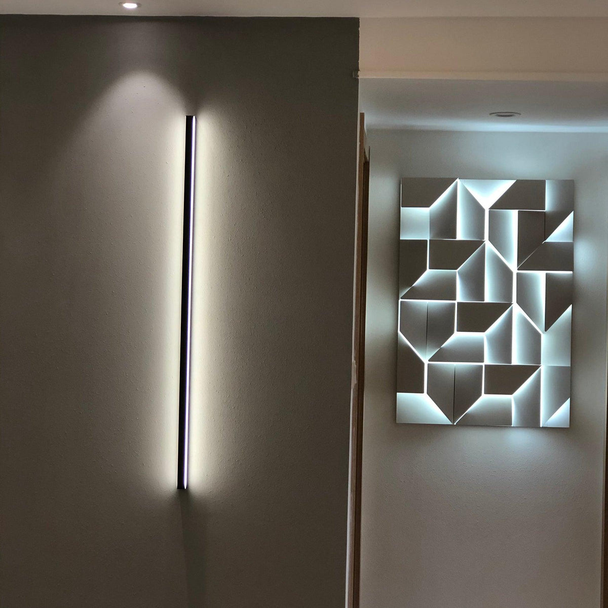 Grid Wall Sconce with Adjustable Brightness