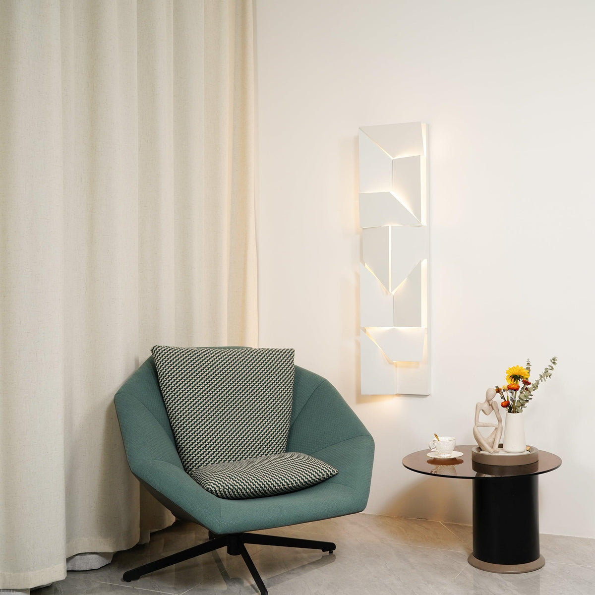 Grid Wall Sconce with Adjustable Brightness