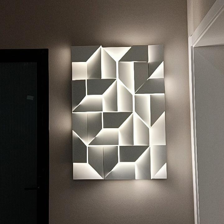 Grid Wall Sconce with Adjustable Brightness