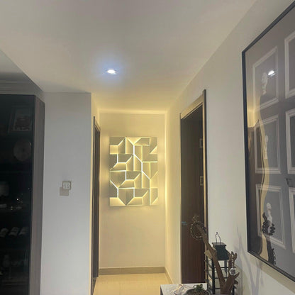 Grid Wall Sconce with Adjustable Brightness