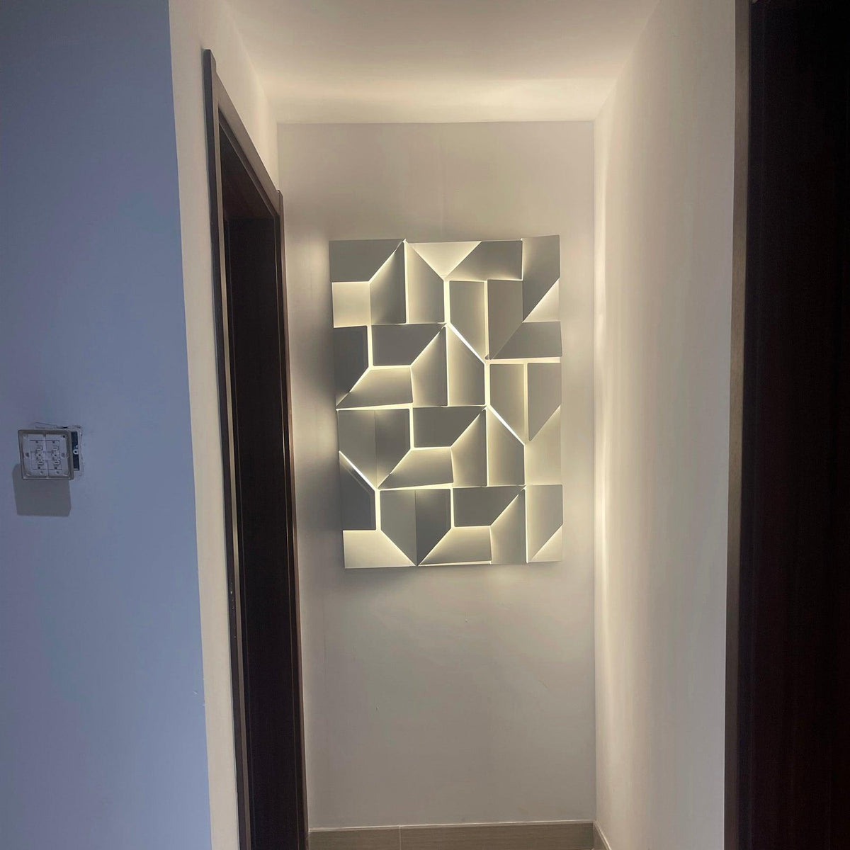Grid Wall Sconce with Adjustable Brightness