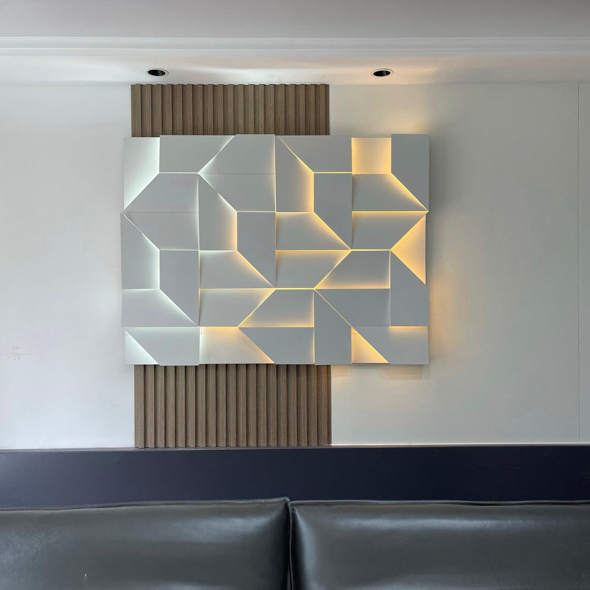Grid Wall Sconce with Adjustable Brightness