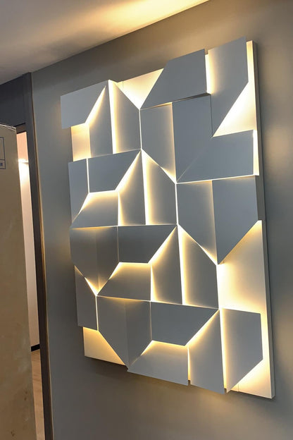 Grid Wall Sconce with Adjustable Brightness