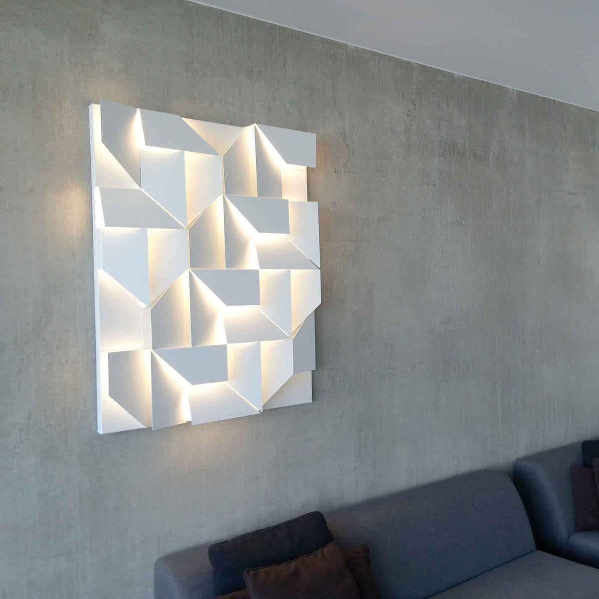 Grid Wall Sconce with Adjustable Brightness