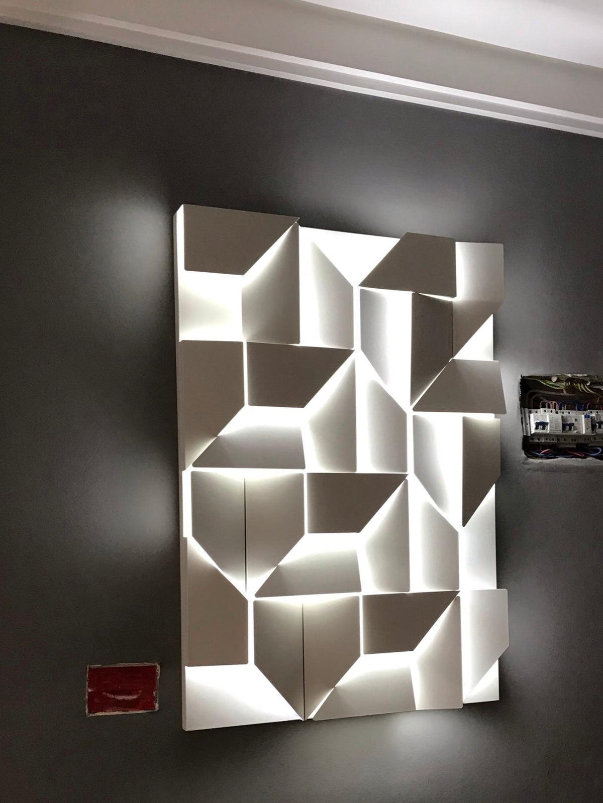 Grid Wall Sconce with Adjustable Brightness