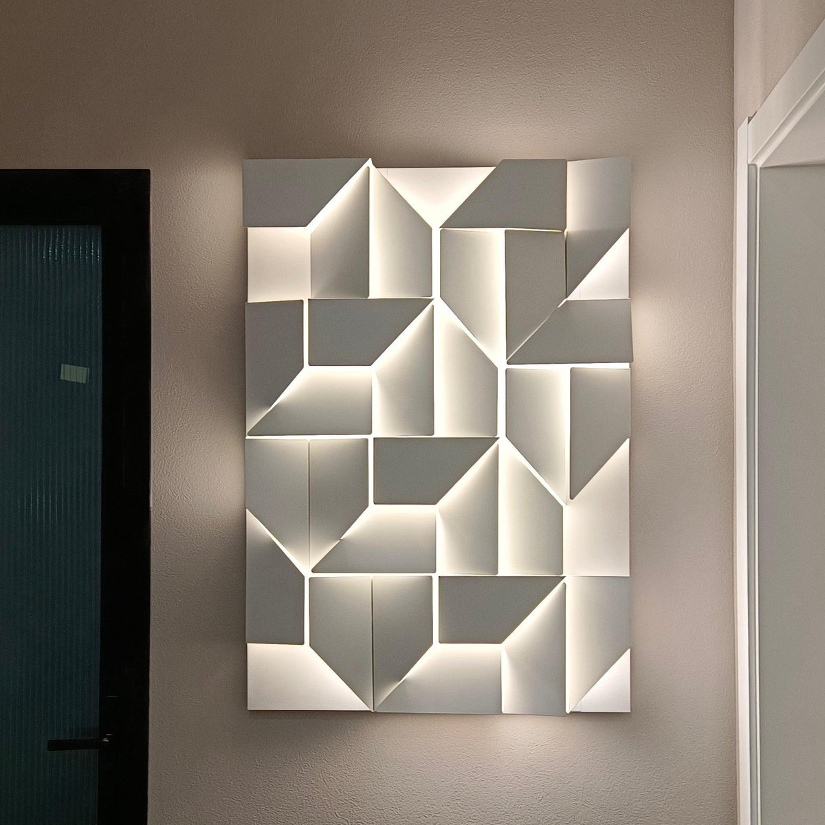 Grid Wall Sconce with Adjustable Brightness