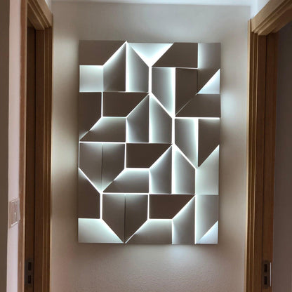 Grid Wall Sconce with Adjustable Brightness