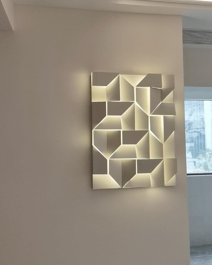 Grid Wall Sconce with Adjustable Brightness