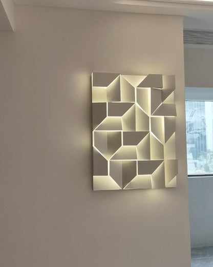 Grid Wall Sconce with Adjustable Brightness