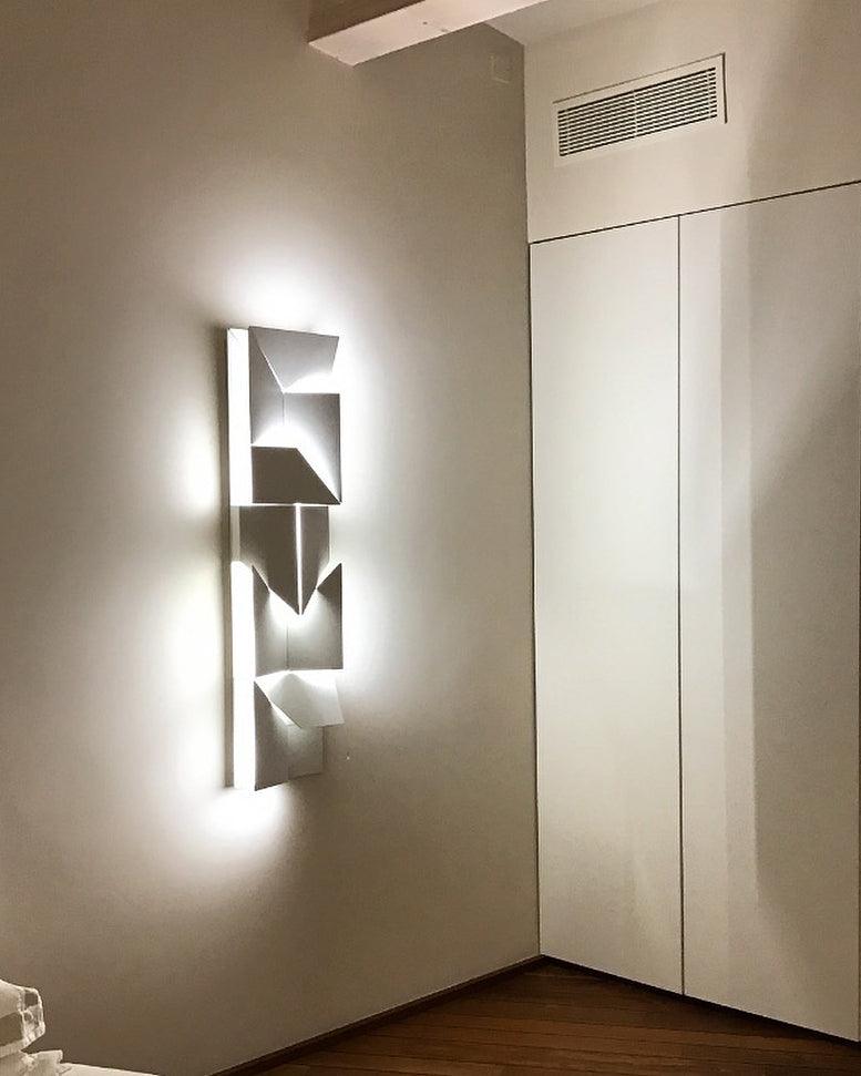 Grid Wall Sconce with Adjustable Brightness
