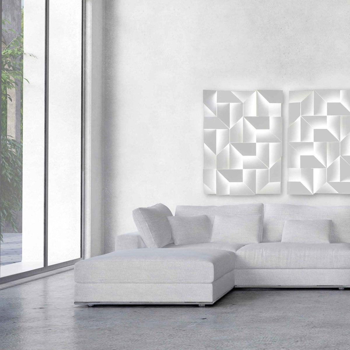 Grid Wall Sconce with Adjustable Brightness
