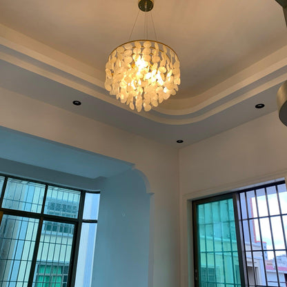 Shell Wind Chime Chandelier, Coastal Design