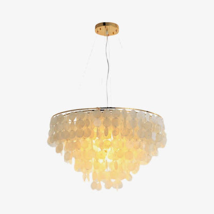 Shell Wind Chime Chandelier, Coastal Design