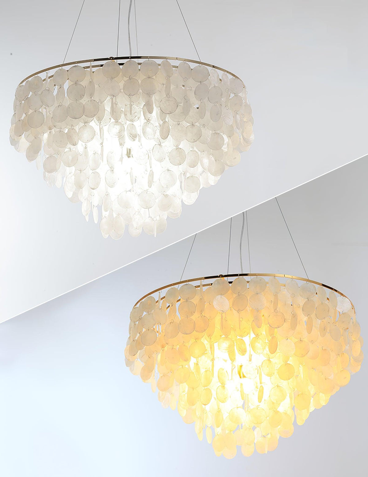 Shell Wind Chime Chandelier, Coastal Design
