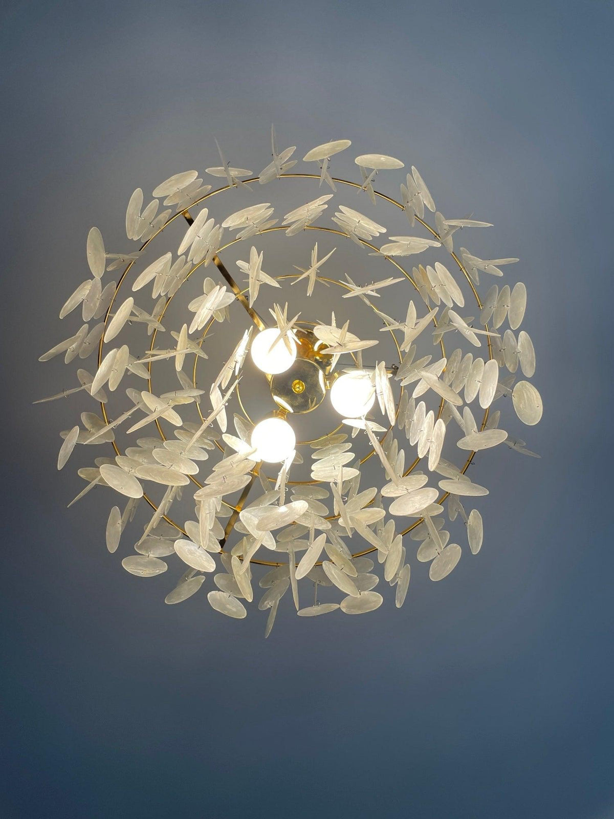 Shell Wind Chime Chandelier, Coastal Design