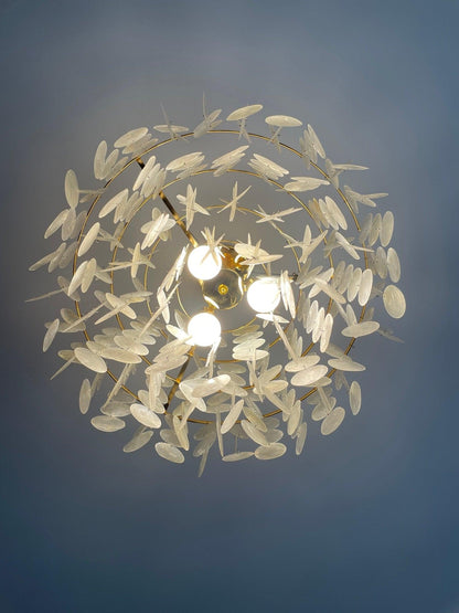 Shell Wind Chime Chandelier, Coastal Design