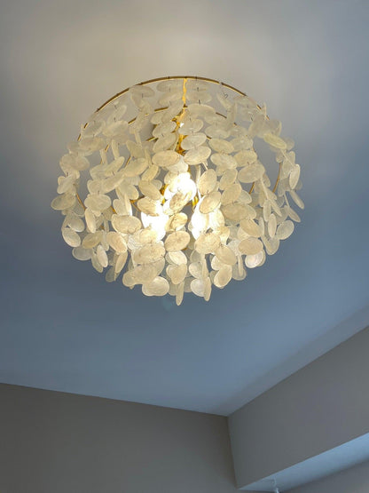 Shell Wind Chime Chandelier, Coastal Design