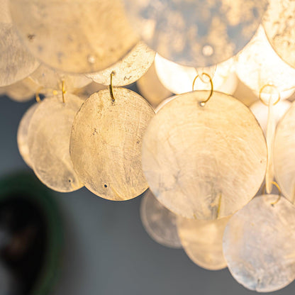 Shell Wind Chime Chandelier, Coastal Design