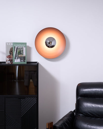 Round Wall Light with Adjustable Brightness