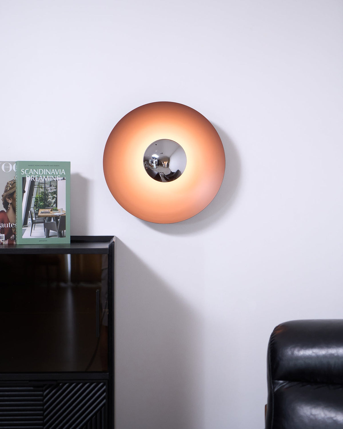 Round Wall Light with Adjustable Brightness