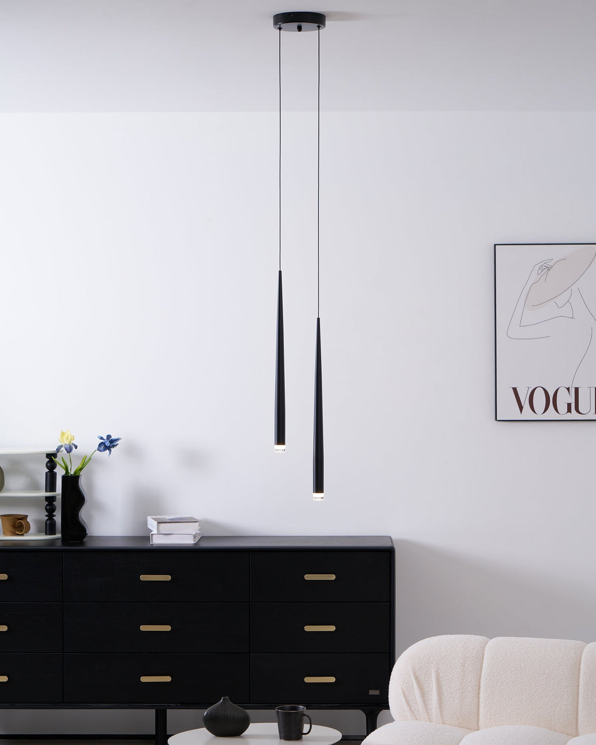 Slender Cone Chandelier Position 60