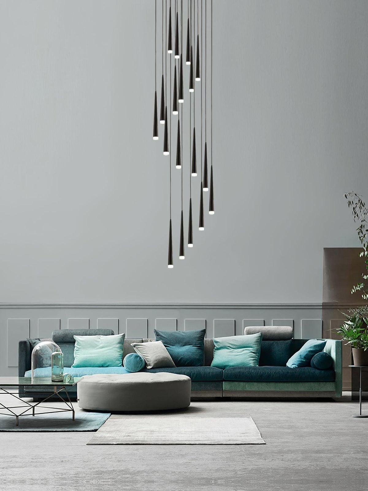 Slender Cone Chandelier Position 23