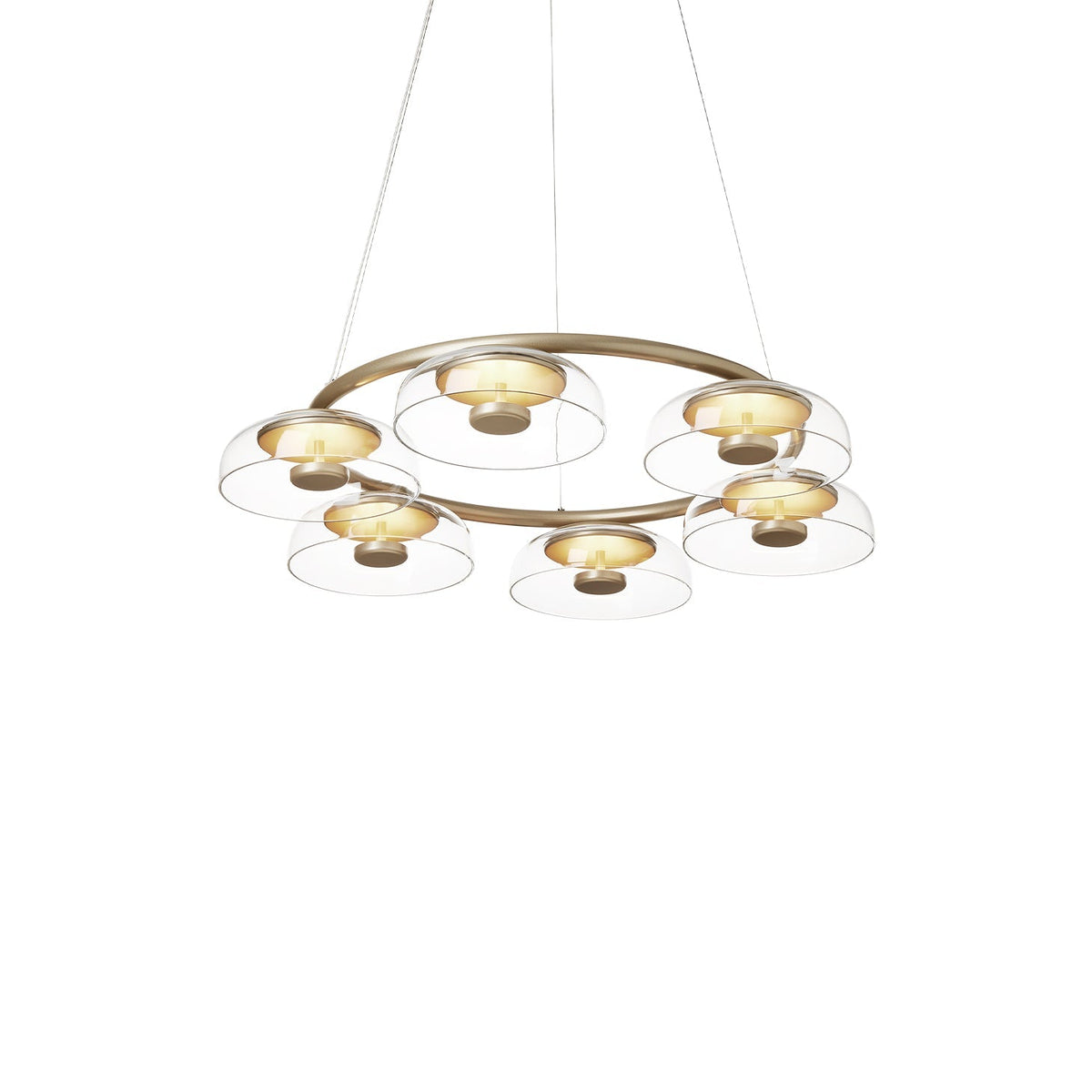 Modern Chandelier, Energy-Efficient LED Lighting — front view