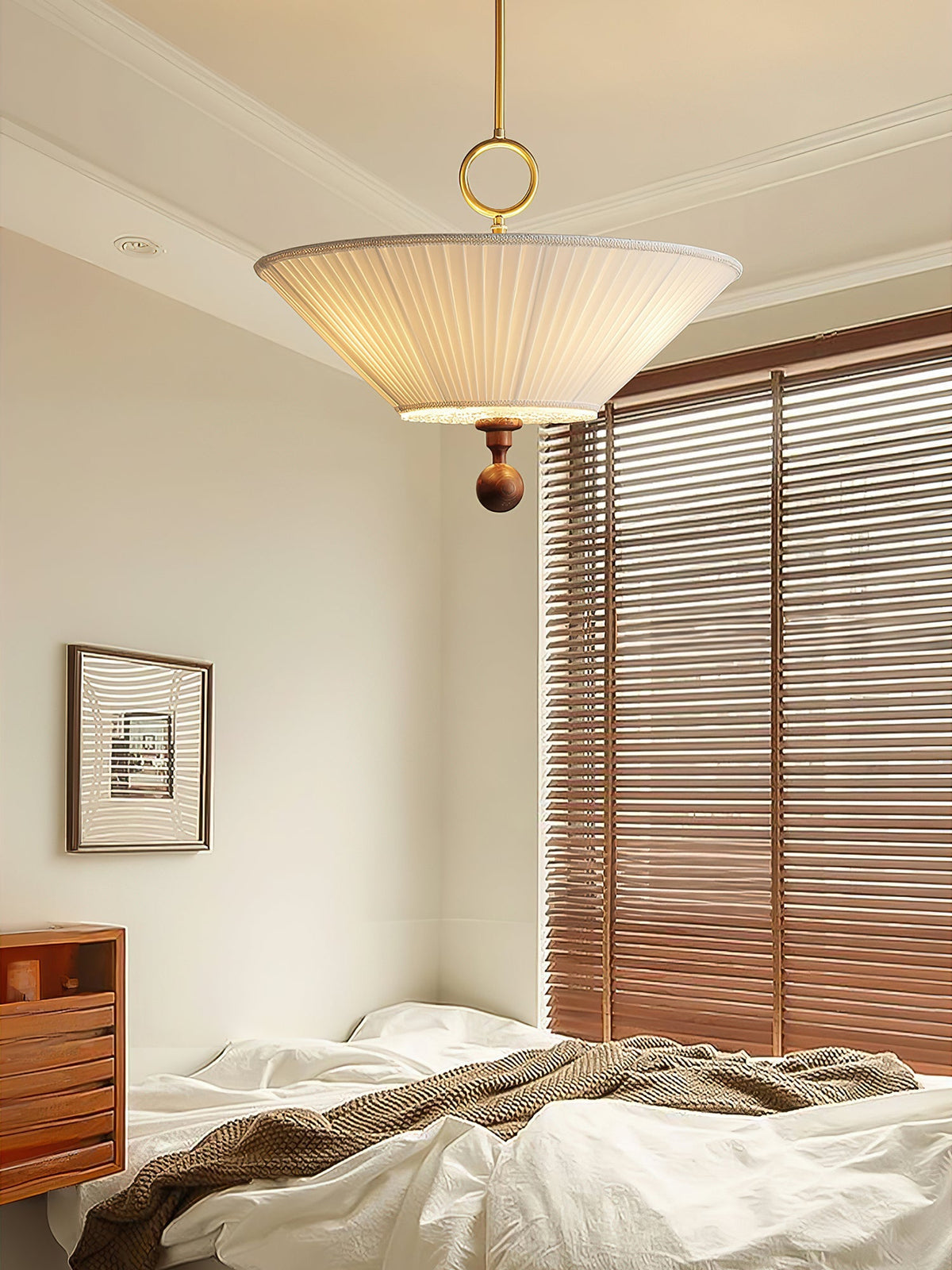 Solaria Pleated Pendant Light Position 9