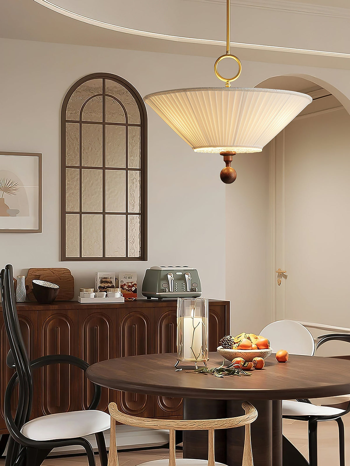 Solaria Pleated Pendant Light Position 10