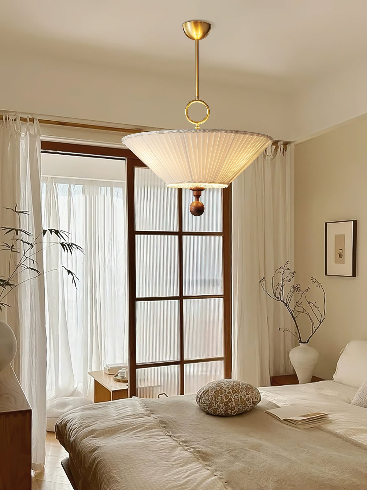 Solaria Pleated Pendant Light Position 11