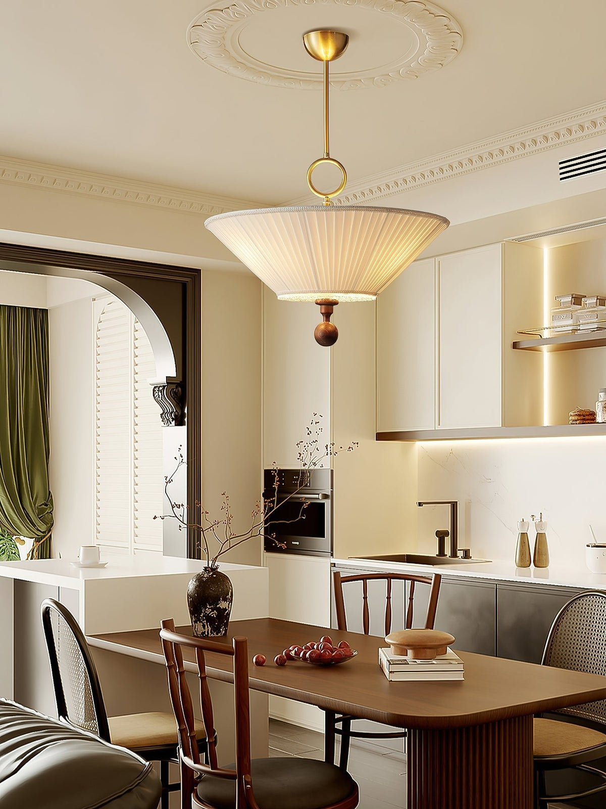 Solaria Pleated Pendant Light Position 14