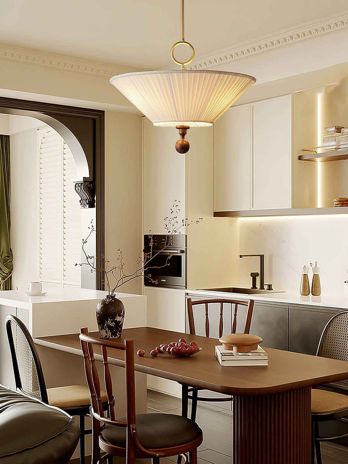 Solaria Pleated Pendant Light Position 7