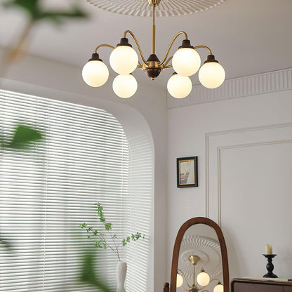 Solid Wood Chandelier, Bean-Shaped Design