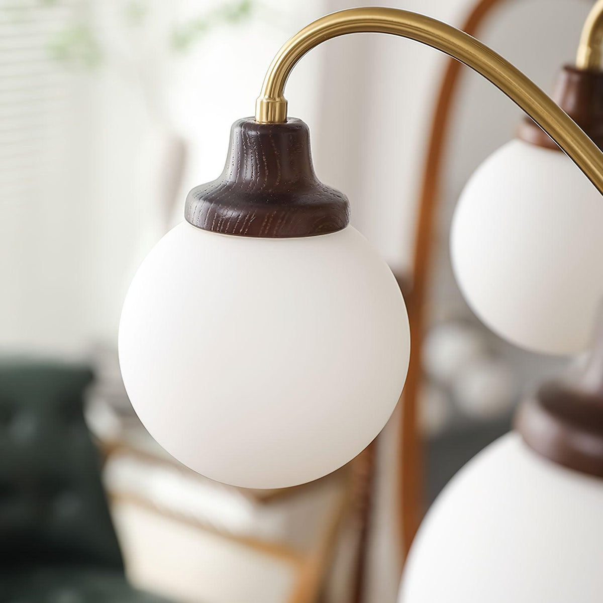 Solid Wood Chandelier, Bean-Shaped Design
