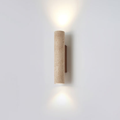 Travertine Column Wall Lamp, Adjustable LED