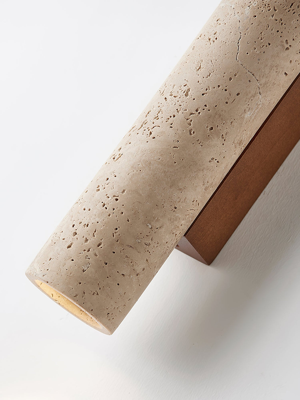 Travertine Column Wall Lamp, Adjustable LED