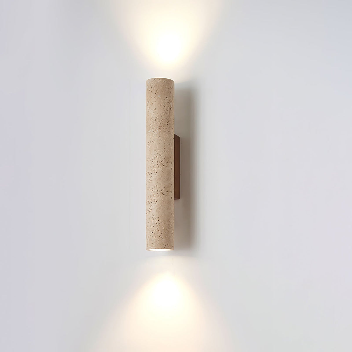 Travertine Column Wall Lamp, Adjustable LED
