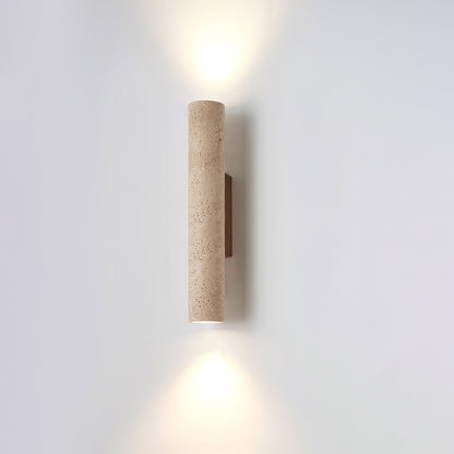 Travertine Column Wall Lamp, Adjustable LED