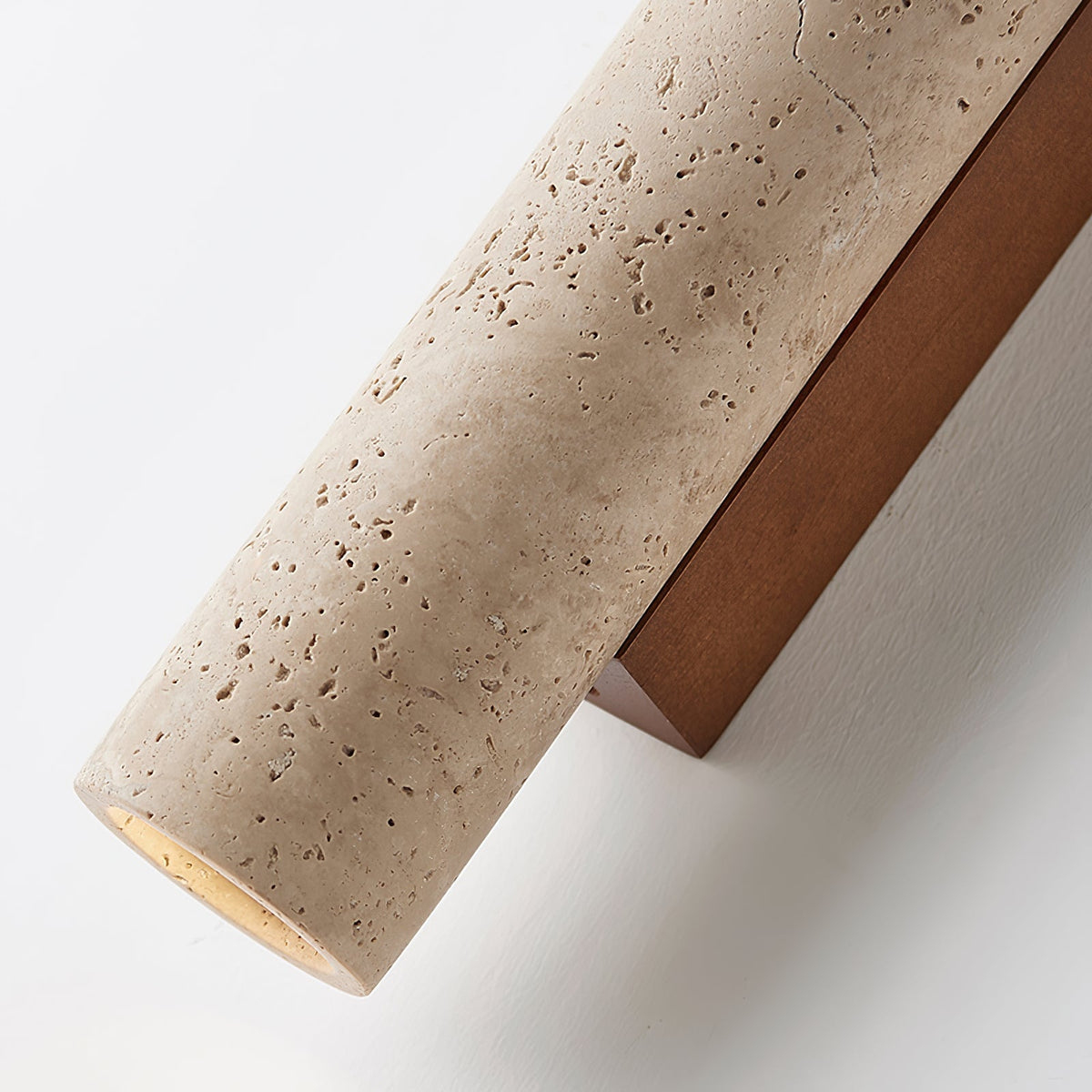 Travertine Column Wall Lamp, Adjustable LED