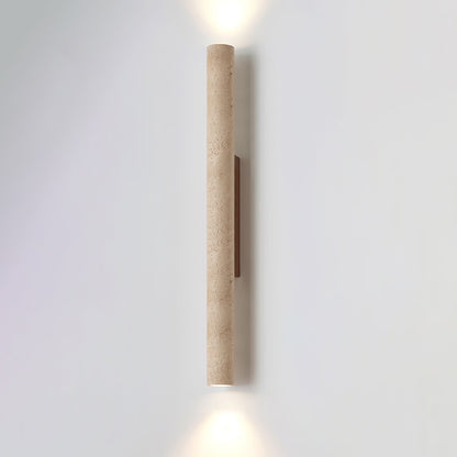Travertine Column Wall Lamp, Adjustable LED