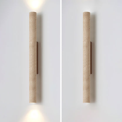Travertine Column Wall Lamp, Adjustable LED