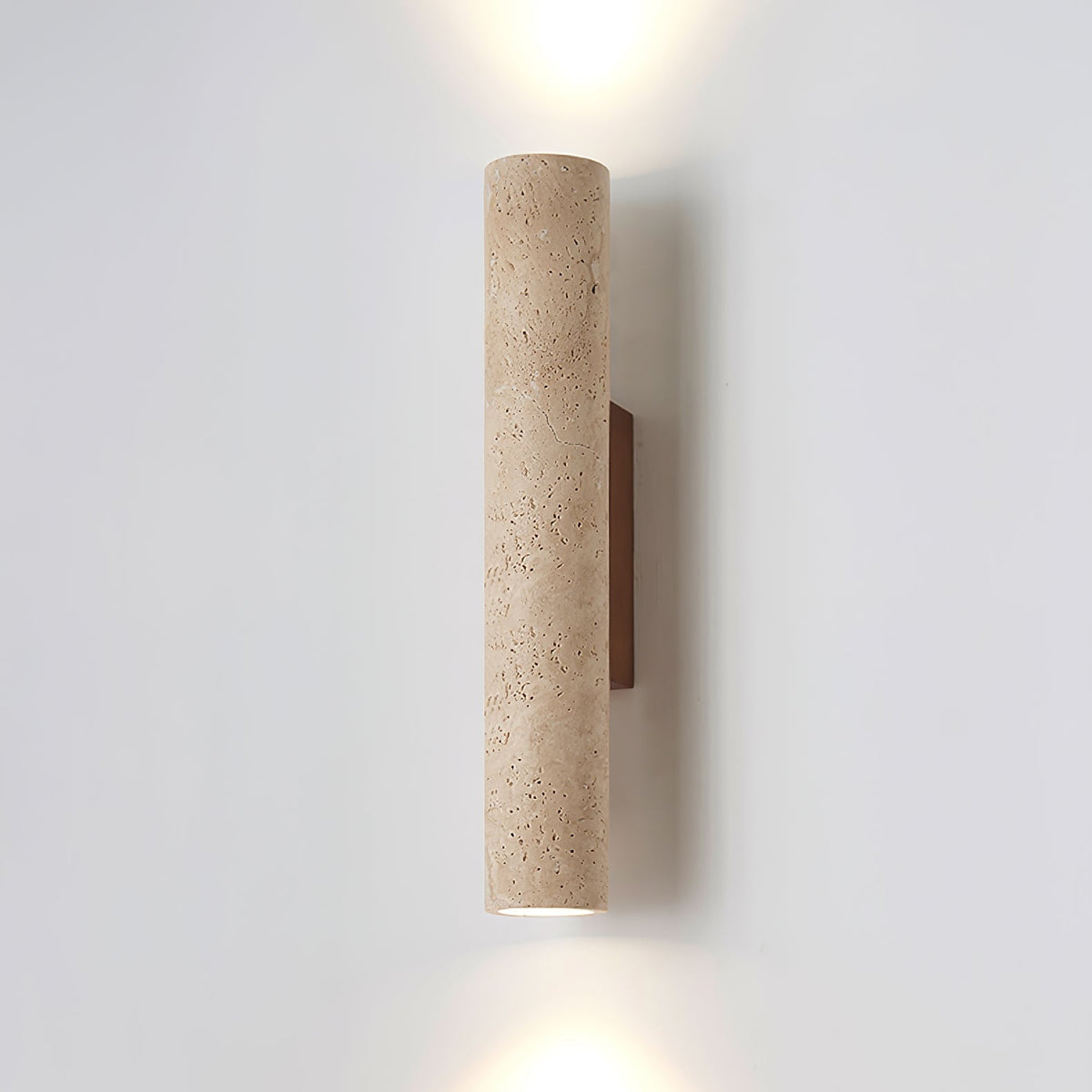Travertine Column Wall Lamp, Adjustable LED