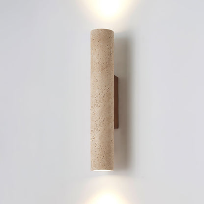 Travertine Column Wall Lamp, Adjustable LED